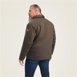 Ariat Mens Rebar DuraCanvas Sherpa-Lined Coats - Wren  Thumbnail Image 1