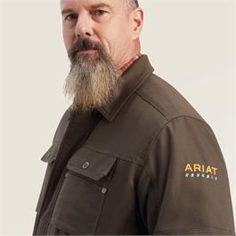Ariat Mens Rebar DuraCanvas Sherpa-Lined Coats - Wren  Thumbnail Image 3