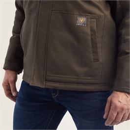 Ariat Mens Rebar DuraCanvas Sherpa-Lined Coats - Wren  Thumbnail Image 4