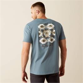 Ariat Mens Eagle Rock T-Shirts - Light Denim  Thumbnail Image 1