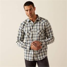 Ariat Mens Hampton Retro Fit Western Shirts - Navy thumbnail