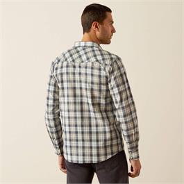 Ariat Mens Hampton Retro Fit Western Shirts - Navy Thumbnail Image 1