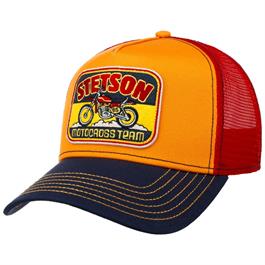 Stetson Motorcross Team Trucker Cap - Navy/Orange thumbnail