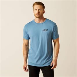 Ariat Blazing Saddle T-Shirts - Coronet Blue thumbnail