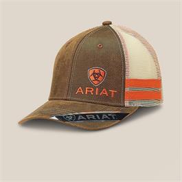 Ariat Mens Structured Medium High Trucker Cap - Oilskin Brown thumbnail 