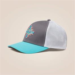 Ariat Womens Aztec Logo Trucker Cap - Grey thumbnail 