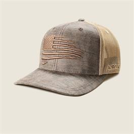 Ariat Mens Patriot Flag Trucker Cap - Brown thumbnail