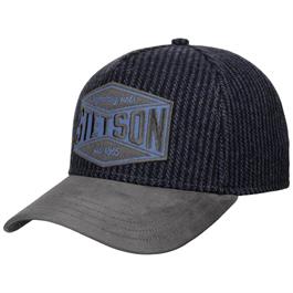 Stetson Goat Suede Peak Wool Cap - Navy thumbnail