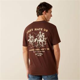 Ariat They Ain't Us Classic Fit T-Shirts - Deep Mahogany  thumbnail