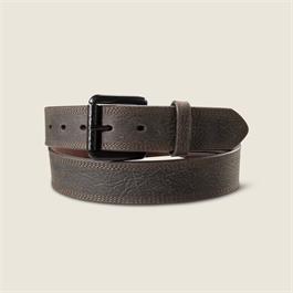 Ariat Work Triple Row Stitch Belt - Brown - W34 thumbnail 