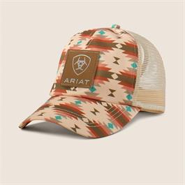 Ariat Womens Southwest Print Logo Patch Cap - Pink thumbnail
