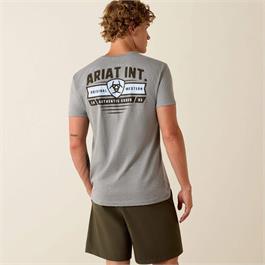 Ariat Banner Badge T-Shirt - Ice Berg - MED thumbnail