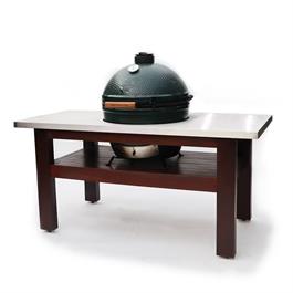 Big Green Egg XL - Stainless Steel Topped Premium Royal Mahogany Table thumbnail