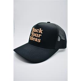 Buck Your Ideas Trucker Cap - Black / Tan thumbnail