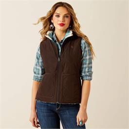 Ariat Womens Dilon 2.0 Reversible Insulated Gilets - Mole thumbnail