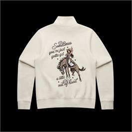 Binks & Bo Ladies Outta Hand Ladies Quarter Zip Sweater - Ecru - XS thumbnail
