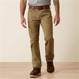 Ariat Mens Rebar M7 Slim DuraStretch Made Tough Straight Trouser - Field Khaki   thumbnail