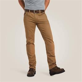 Ariat Mens Rebar M7 Slim DuraStretch Made Tough Straight Trouser - Field Khaki ( thumbnail