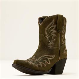 Ariat Womens Chandler X Toe Western Boot - Soft Olive Suede - (Size 5) thumbnail