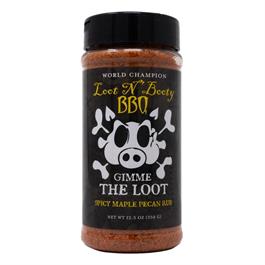 Loot N Booty BBQ Gimme The Loot Spicy Maple & Pecan Rub - 12.5oz (354g) thumbnail