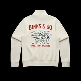 Binks & Bo Western Apparel Ladies Quarter Zip Sweaters - Ecru thumbnail