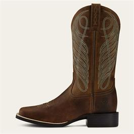 Ariat Womens Round Up Wide Square Western Boots - Powder Brown  Thumbnail Image 1