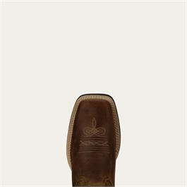 Ariat Womens Round Up Wide Square Western Boots - Powder Brown  Thumbnail Image 3