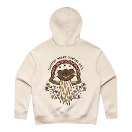 Binks & Bo Ladies Country Heart Hoodie - Ecru - XS thumbnail