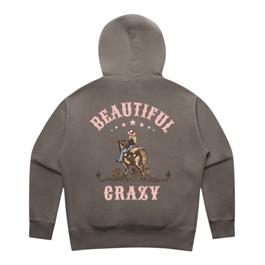 Binks & Bo Ladies Beautiful Crazy Hoodie - Faded Grey - SML thumbnail