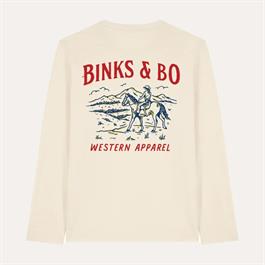 Binks & Bo Western Apparel Long Sleeve T-Shirt - Natural - LG thumbnail