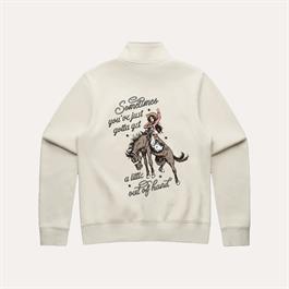 Binks & Bo Ladies Outta Hand Ladies Quarter Zip Sweater - Ecru - XXL thumbnail