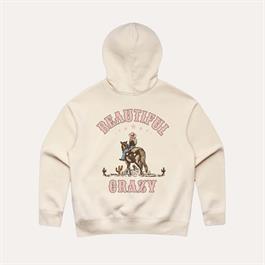 Binks & Bo Ladies Faded Beautiful Crazy Hoodie - Ecru - MED thumbnail