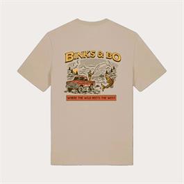 Binks & Bo Where The Wild Meets The West - Fishing T-Shirt - Desert Dust - SML thumbnail