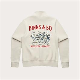 Binks & Bo Western Apparel Ladies Quarter Zip Sweater - Ecru - SML thumbnail