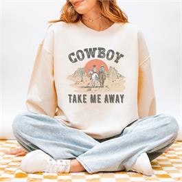 Binks & Bo Cowboy Take Me Away Sweaters - Ecru Thumbnail Image 1