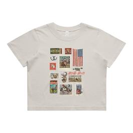 Binks & Bo Rodeo Heritage Ladies Crop Tee - Faded Bone - XL thumbnail