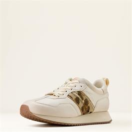 Ariat Womens Ranch Runner Trainer - Bright Cream / Gilded Leopard Hair On - (Siz thumbnail