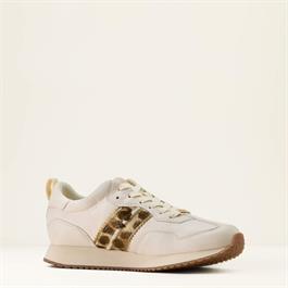 Ariat Womens Ranch Runner Trainers - Bright Cream / Gilded Leopard Hair On Thumbnail Image 6