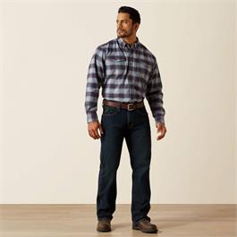 Ariat Rebar Flannel DuraStretch Work Shirts - Monument Thumbnail Image 2