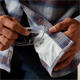 Ariat Rebar Flannel DuraStretch Work Shirts - Monument Thumbnail Image 3