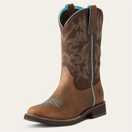Ariat Womens Delilah Round Toe Western Boot - Distressed Brown - (Size 5) thumbnail