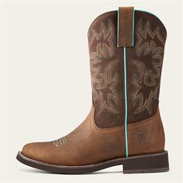 Ariat Womens Delilah Round Toe Western Boots - Distressed Brown  Thumbnail Image 1