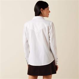 Ariat Womens Lattice Western Shirts - White Thumbnail Image 1