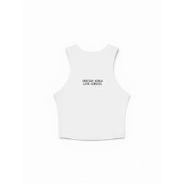 Binks & Bo Ladies British Girls Love Cowboys Vest Top - White - SML thumbnail