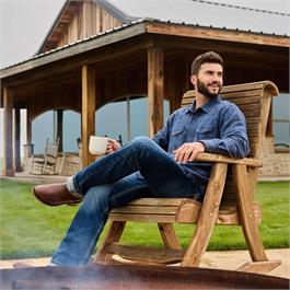 Ariat Mens Rocker Stretch Nassau Stackable Straight Leg Jeans - Summit Thumbnail Image 1