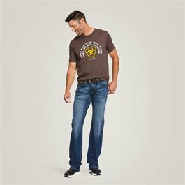 Ariat Mens Rocker Stretch Nassau Stackable Straight Leg Jeans - Summit Thumbnail Image 3
