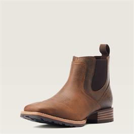 Ariat Mens Hybrid Low Boy Wide Square Toe Chelsea Boot - Old Earth - (Size 7) thumbnail