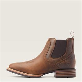 Ariat Mens Hybrid Low Boy Wide Square Toe Chelsea Boots - Old Earth Thumbnail Image 2