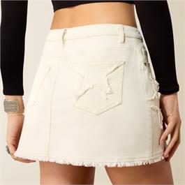 Ariat Womens Americana Skirts - Antique White Thumbnail Image 4