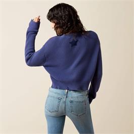 Ariat Womens Americana Sweaters - Indigo Knit Thumbnail Image 1